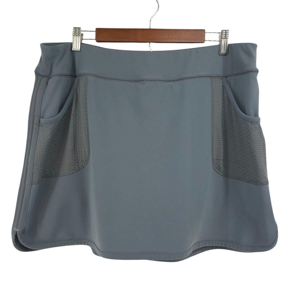 Calia Skort Size XL Athletic Tennis Pockets Gray Stretch Sport Skirt